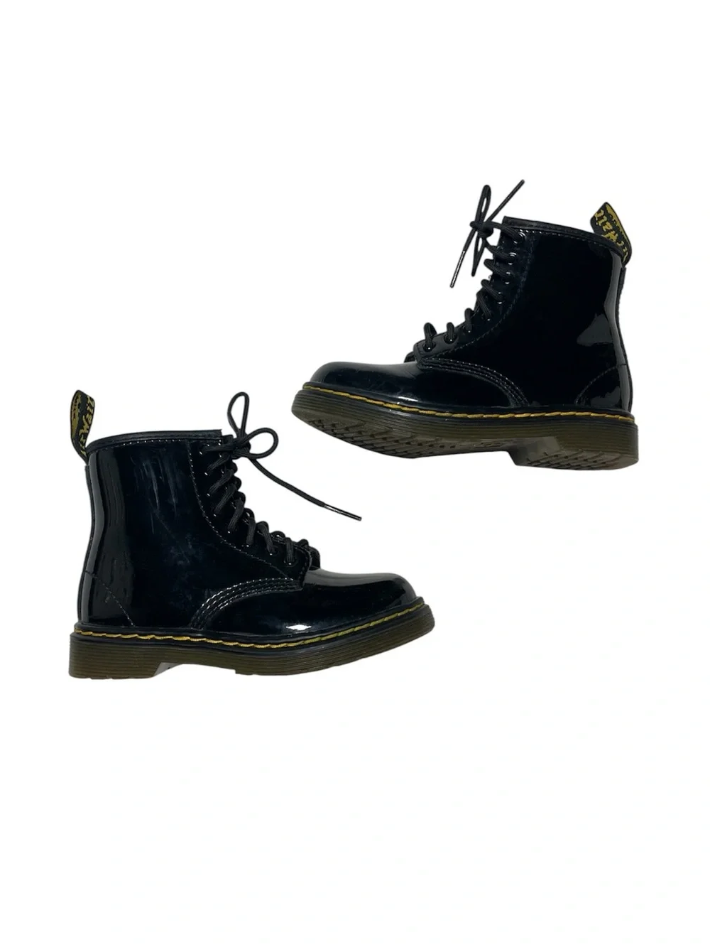 Dr. Martens 1460 Black Patent Lace-Up Boots Toddler Size 9